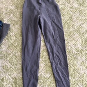 ALO BLUE GREy 7/8 High-Waisted Leggings